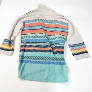 NIC+ZOE Multicolor Striped Teddy Jacket